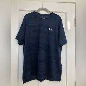 Under Armour Men's Striped Navy Tee